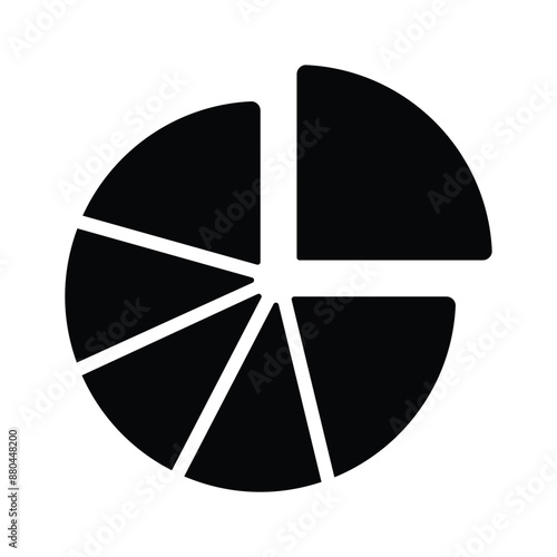 A modern infographics showing sectional pie graph, an editable vector of pie chart