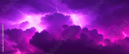 Dark Pink clouds Background. electrical storm in a cloud for an energy concept