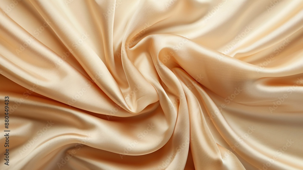 Beige fabric with swirling texture made from 100% polyester. Beige fabric with swirling texture made from 100% polyester.