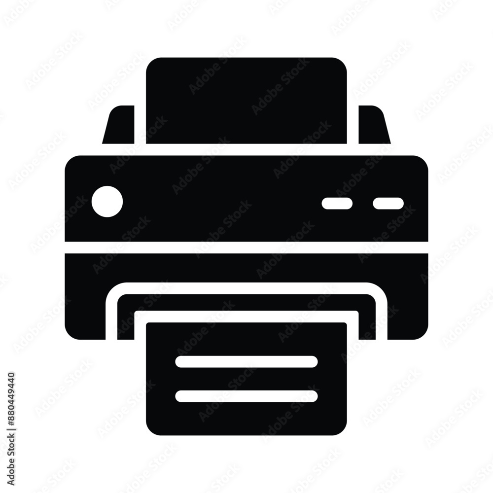 A streamlined printer icon representing printing functionality for documents, images, and more A streamlined printer icon representing printing functionality for documents, images, and more