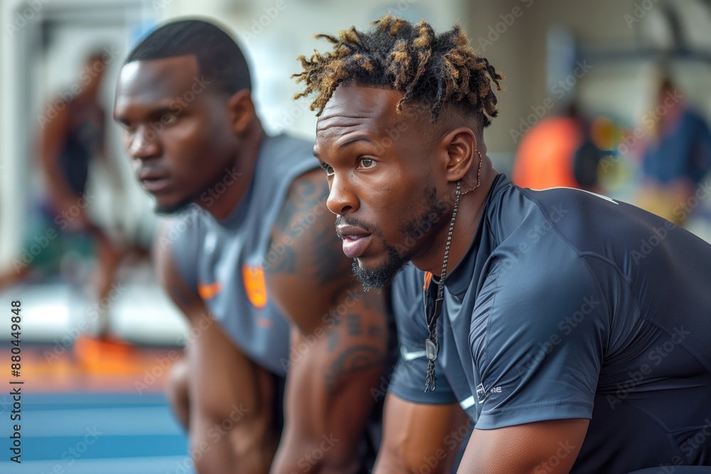 Athlete Training: An athlete working out with a coach, symbolizing physical and personal growth through discipline and effort. Athlete Training: An athlete working out with a coach, symbolizing physical and personal growth through discipline and effort.