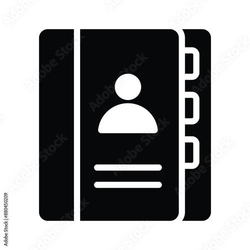 Phone book, contact book icon in trendy style, address book vector