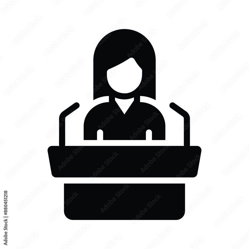 An amazing icon of orator in trendy design style An amazing icon of orator in trendy design style
