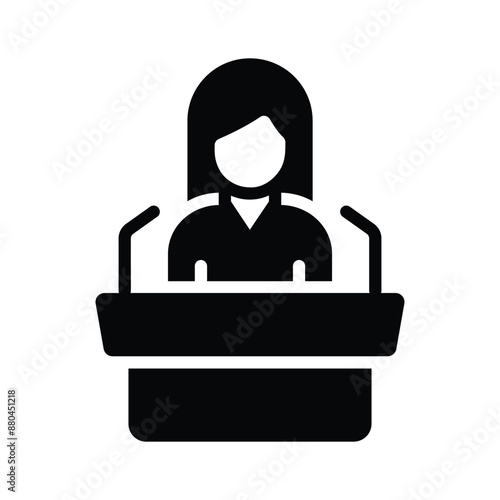 An amazing icon of orator in trendy design style