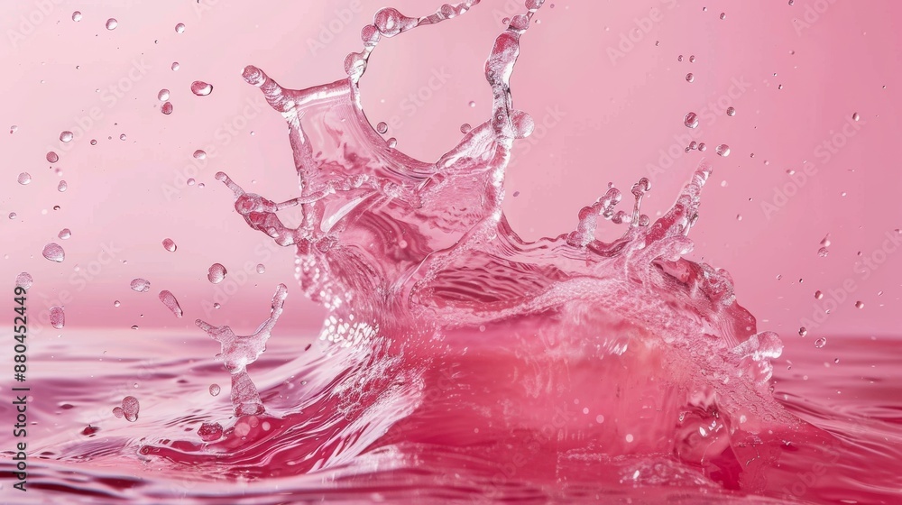 High resolution pink water splash photo, suitable for aqua, artistic, colorful, and energetic concepts High resolution pink water splash photo, suitable for aqua, artistic, colorful, and energetic concepts