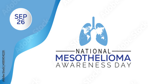 mesothelioma awareness day is observed every year on September. banner design template Vector illustration background design.