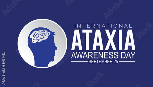 international ataxia awareness day is observed every year on September. banner design template Vector illustration background design.