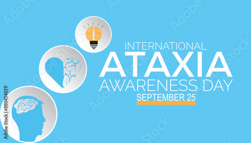 international ataxia awareness day is observed every year on September. banner design template Vector illustration background design.