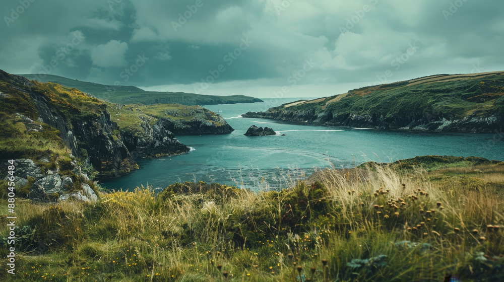 A scenic landscape in West Cork, Ireland, featuring rolling hills and lush greenery, with ample copy space for text or additional elements.
A scenic landscape in West Cork, Ireland, featuring rolling hills and lush greenery, with ample copy space for text or additional elements.