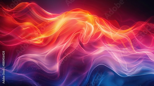 Abstract Colorful Smoke Waves