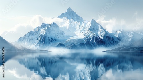 Wallpaper Mural Majestic Mountain Reflection in a Still Lake Torontodigital.ca