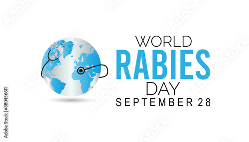 World Rabies Day is observed every year on September. banner design template Vector illustration background design.