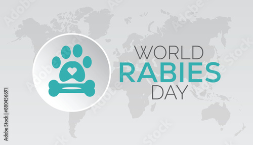 World Rabies Day is observed every year on September. banner design template Vector illustration background design.