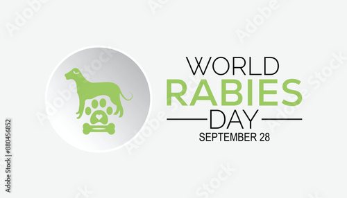 World Rabies Day is observed every year on September. banner design template Vector illustration background design.