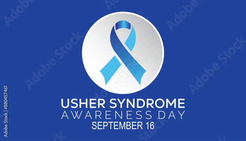 Usher Syndrome Awareness Day is observed every year on September. banner design template Vector illustration background design.