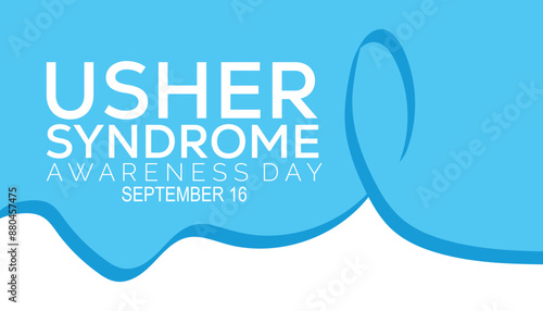 Usher Syndrome Awareness Day is observed every year on September. banner design template Vector illustration background design.