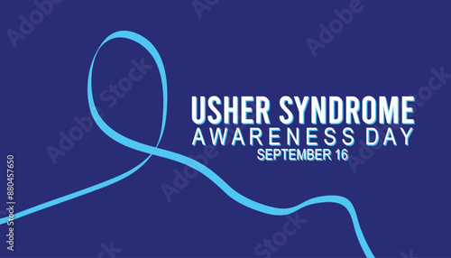 Usher Syndrome Awareness Day is observed every year on September. banner design template Vector illustration background design.