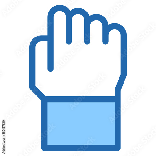 Vector Icon closed fist, hand, hands and gestures, gestures, sign