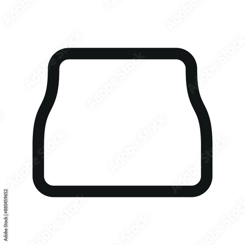 Car trunk mat UI icon, cargo rubber mat minimal line vector symbol