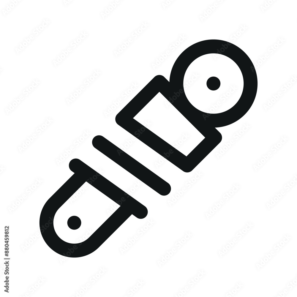 Shock absorber UI icon, car suspension spring minimal line vector symbol Shock absorber UI icon, car suspension spring minimal line vector symbol