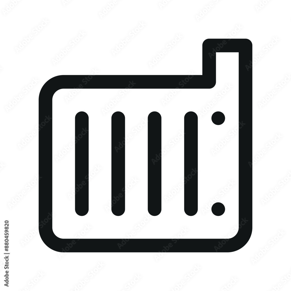 Car radiator UI icon, car engine cooling minimal line vector symbol Car radiator UI icon, car engine cooling minimal line vector symbol
