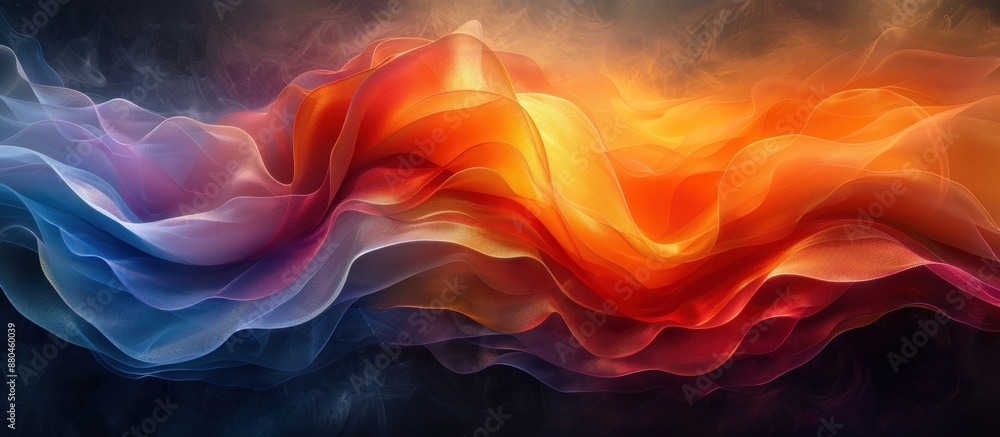 Obraz premium Abstract Art with Fabric Waves