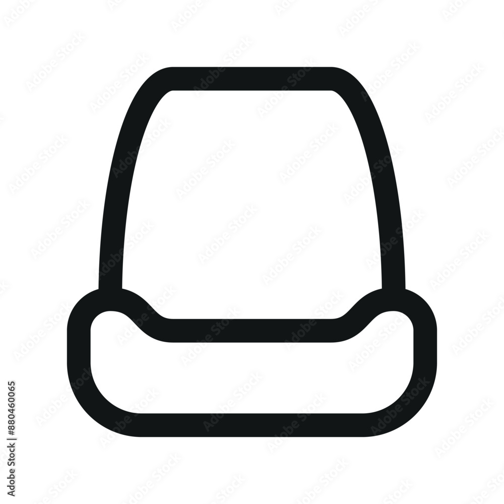 Car seat UI icon, car chair minimal line vector symbol Car seat UI icon, car chair minimal line vector symbol