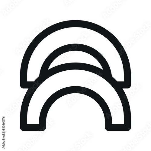 Car fender flares UI icon, wheel arches minimal line vector symbol