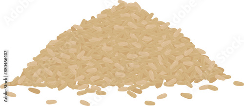 Flat vector Brown rice EPS