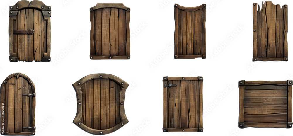 Set of accessories for old wooden panel doors Set of accessories for old wooden panel doors