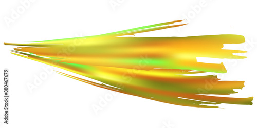 Vector Brush Stroke. Abstract Fluid Splash. Fortuna Gold and Yellow Watercolor Textured Background.  Sale Banner Brushstroke. Isolated Splash on White Backdrop. Gradient Paintbrush.