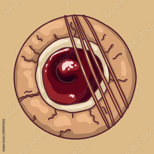 Shortbread cookies with berry jam