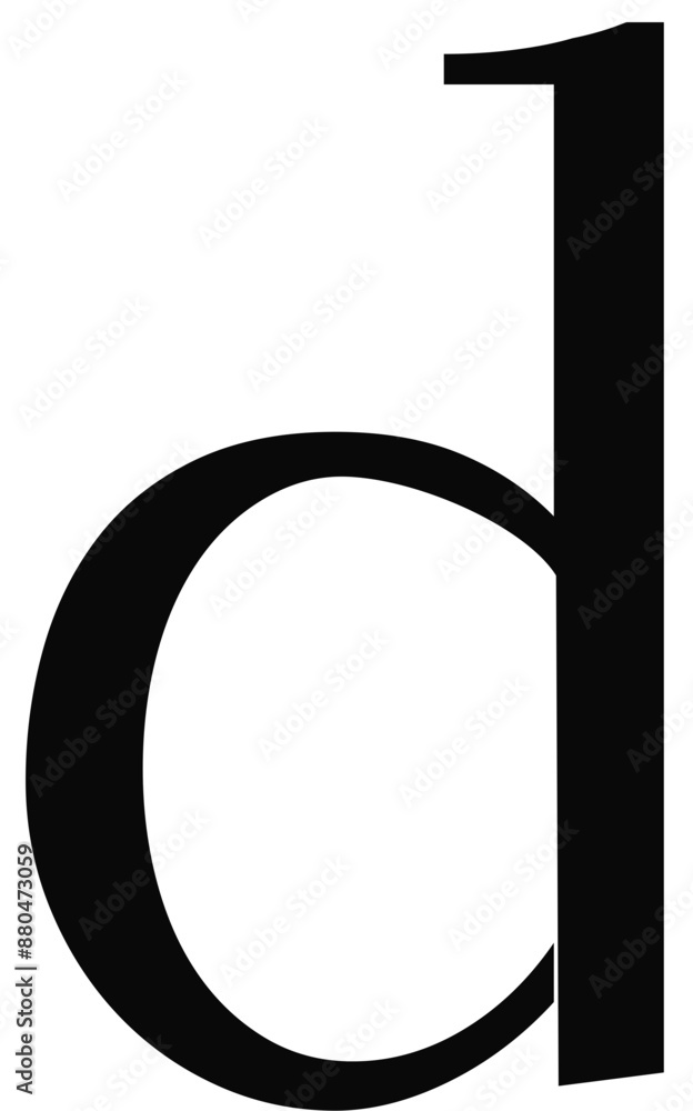 Black lowercase letter d Black lowercase letter d