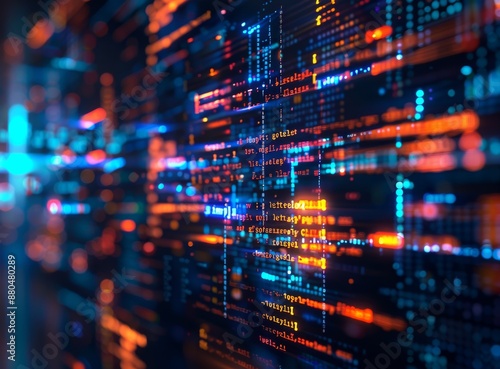 Wallpaper Mural The abstract technology background of a software developer and a computer scripter Torontodigital.ca