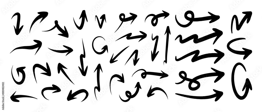 illustration of a set of doodle arrows, the design elements you need illustration of a set of doodle arrows, the design elements you need