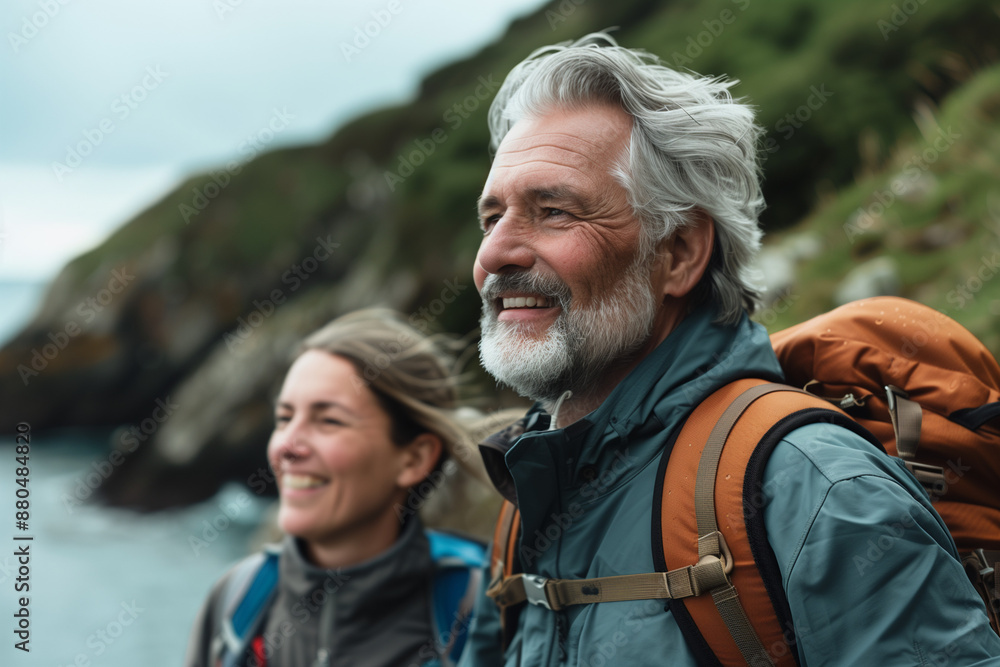 old man hiking old man hiking