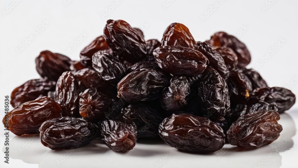 a close up of a pile of raisins on a white surface a close up of a pile of raisins on a white surface