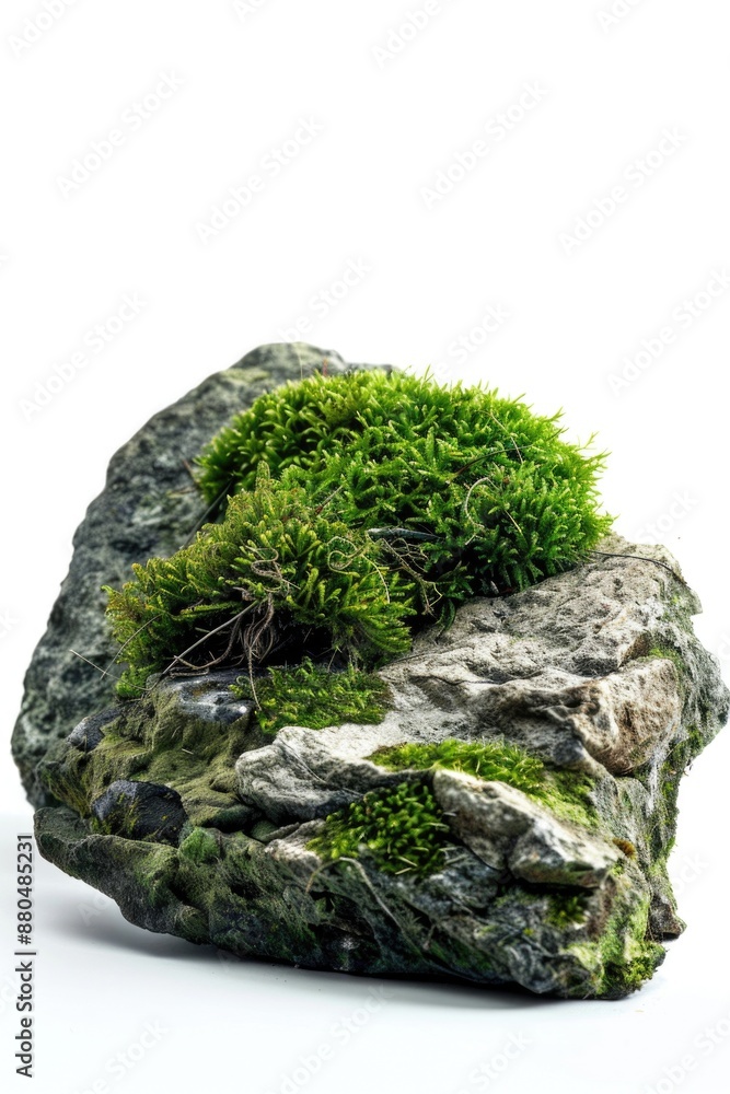 A rock with moss growing out of it A rock with moss growing out of it