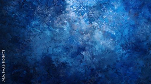 Abstract blue textured background with dynamic brush strokes and a blend of dark and lighter shades.