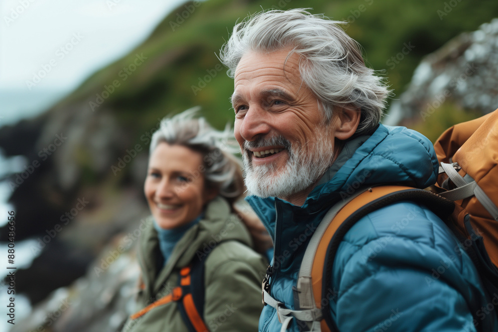 old man hiking old man hiking