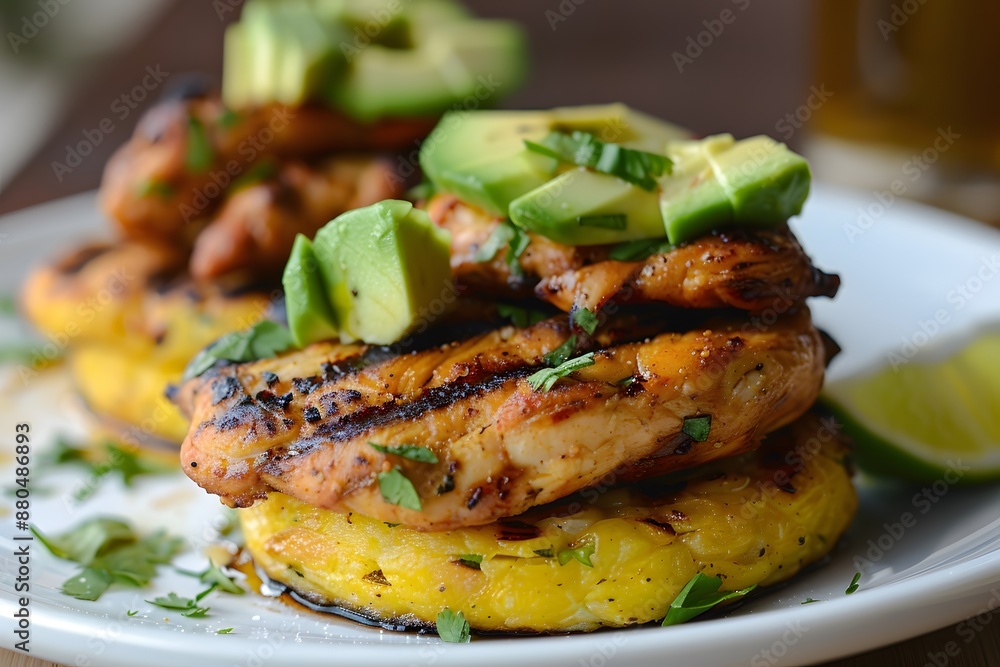 Grilled Chicken with Pineapple and Avocado Garnish Grilled Chicken with Pineapple and Avocado Garnish
