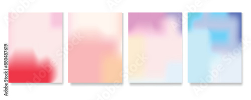 Set of grainy vector cover gradient backgrounds in vibrant colors. For brochures, booklets, posters, business cards, branding, wallpapers, social media and other projects.
