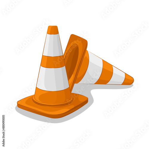 Illustration of traffic cone 