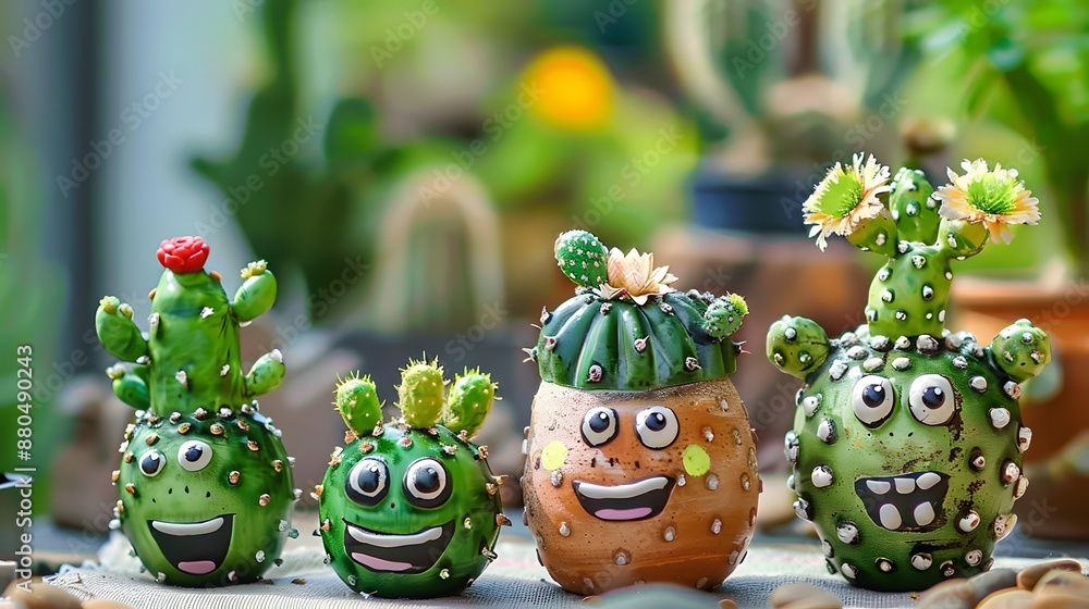 Fototapeta premium plant, flower, pot, cactus, nature, leaf, illustration, garden, growth, vector, isolated, gardening, spring, icon, decoration, heart, flowerpot, tree, bin, water, object, love, flowers, can, summer