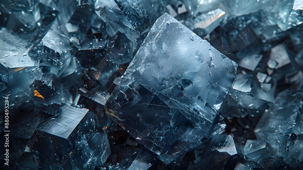 Close-Up of Stunning Blue Fluorite Crystals Close-Up of Stunning Blue Fluorite Crystals