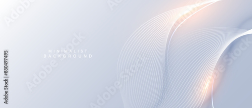 Modern abstract background with flowing lines. Digital future technology concept. vector illustration.