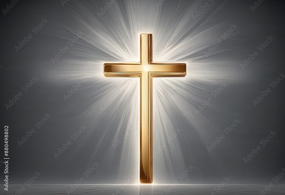 Naklejka premium Christian Cross on isolated background