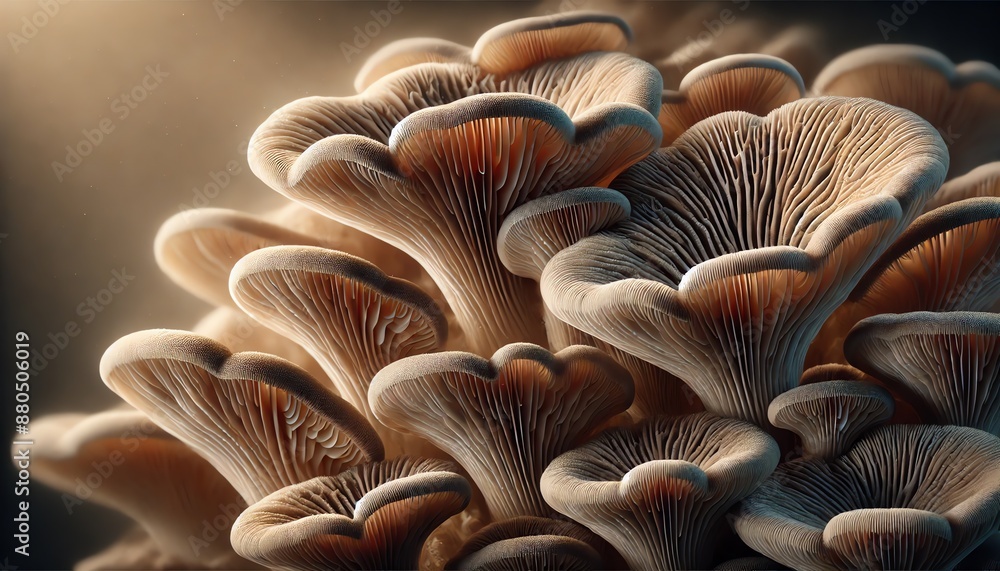 An image of a cluster of Maitake mushrooms An image of a cluster of Maitake mushrooms