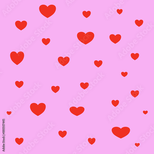 Seamless pattern with hand drawn hearts. Background for textile, wrapping paper, fashions, illustrations.