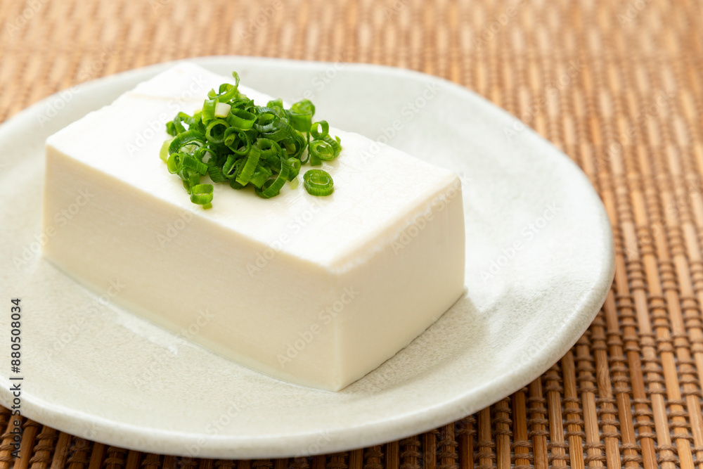 ランチョンマットに木綿豆腐 ランチョンマットに木綿豆腐